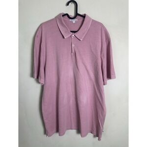 James Perse Polo Mens Size 4 Tall Sleeve Supima Cotton Salmon Pink *pls read